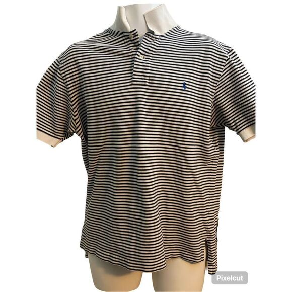 Polo Ralph Lauren Other - Vintage 90’s Ralph Lauren Polo White and Black Striped Shirt. Size Large